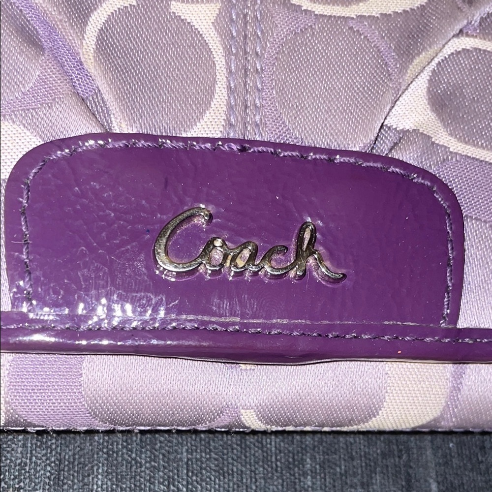Coach Purple Wallet with Abstract Design (No Callouts) - Picture 2 of 8